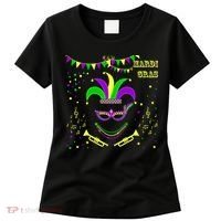 Mardi Gras Emoji Smiley Beads Mask New Orleans Women's T-Shirt thumb 0