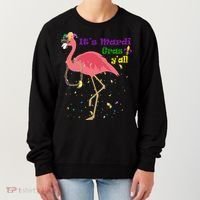 Mardi Gras Flamingo Women's Sweatshirt thumb 0