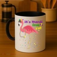 Mardi Gras Flamingo Coffee Mug thumb 4