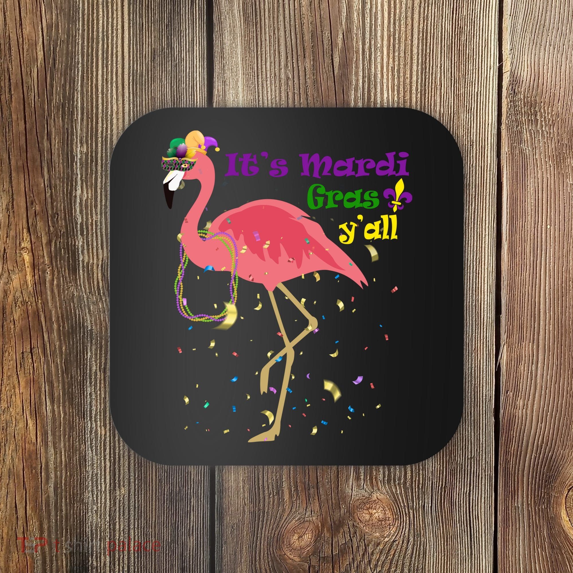 Mardi Gras Flamingo Coaster