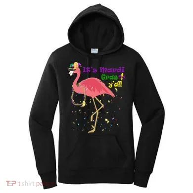Mardi Gras Flamingo Women's Hoodie