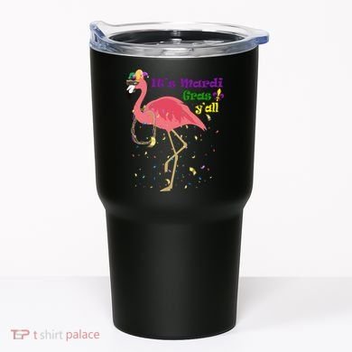 Mardi Gras Flamingo Tumbler