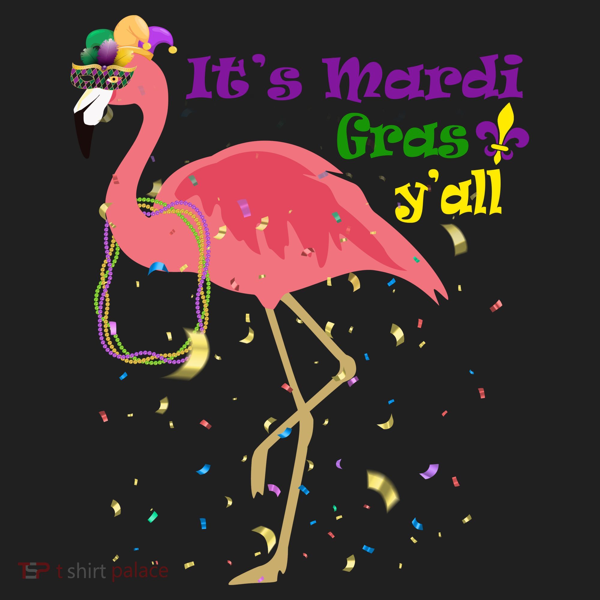 Mardi Gras Flamingo Tumbler