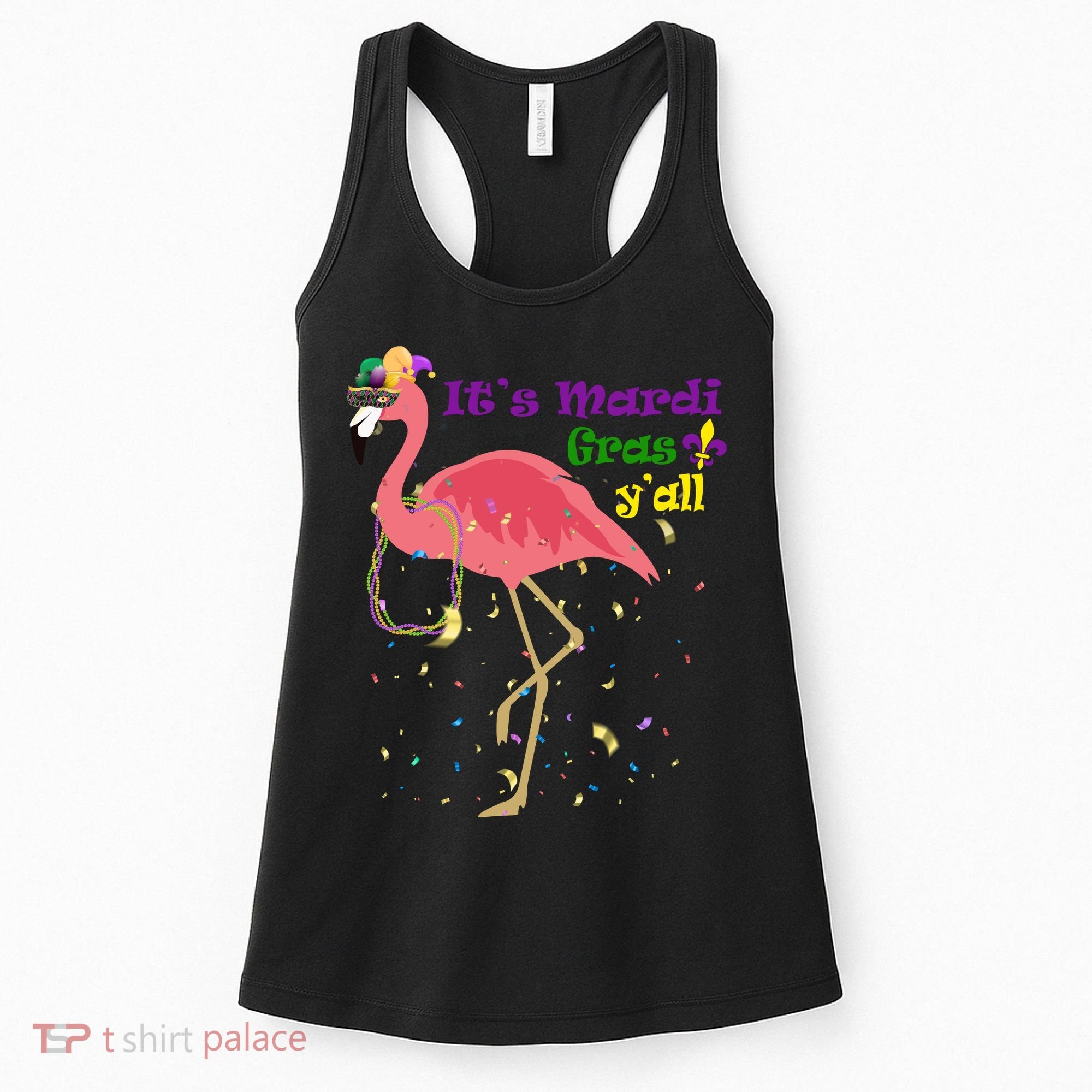 Mardi Gras Flamingo Women's Tank Top