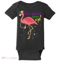 Mardi Gras Flamingo Baby Bodysuit thumb 0