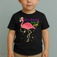 Mardi Gras Flamingo Toddler T-Shirt thumb 2