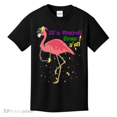 Mardi Gras Flamingo Kids T-Shirt