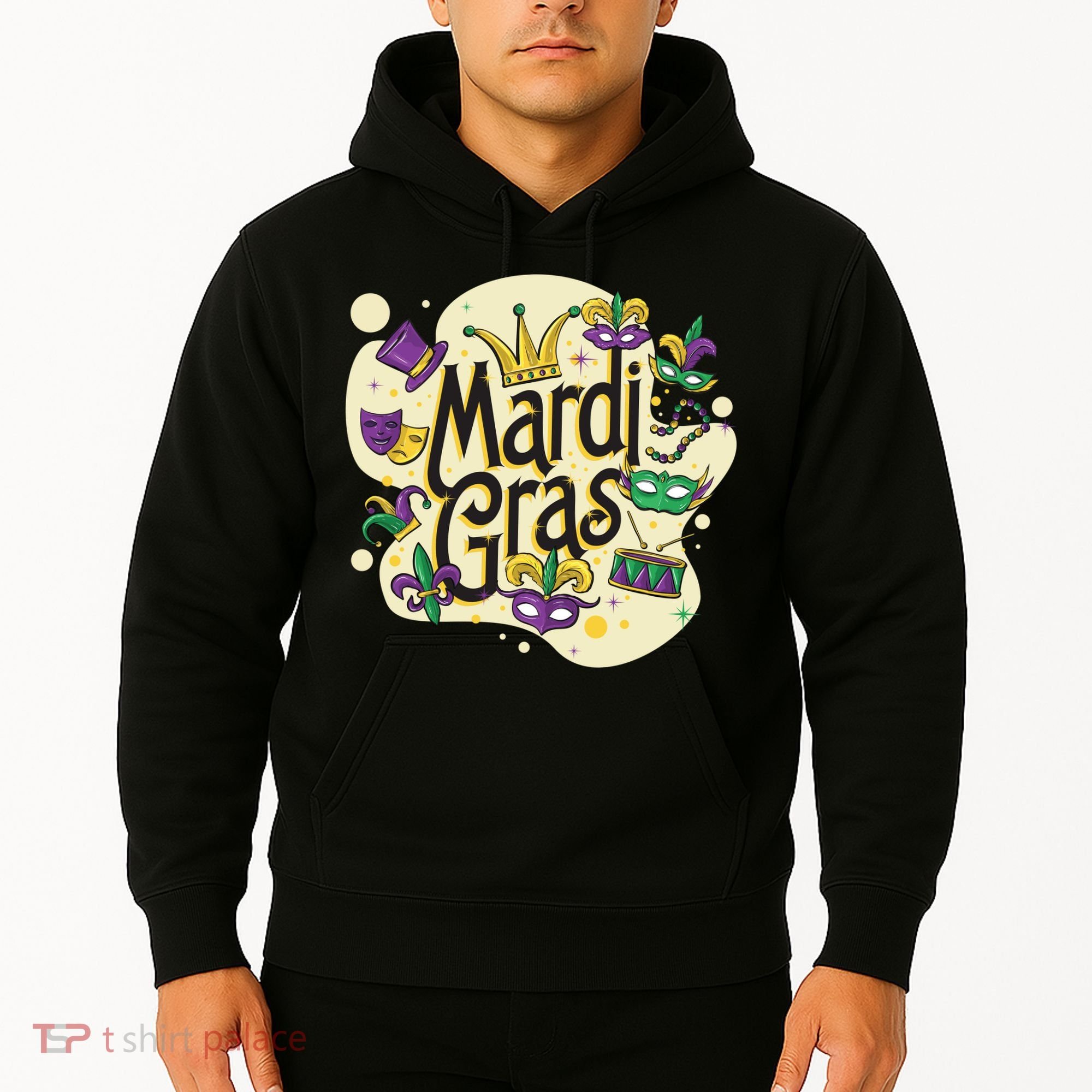 Mardi Gras Flashy Party  Hoodie