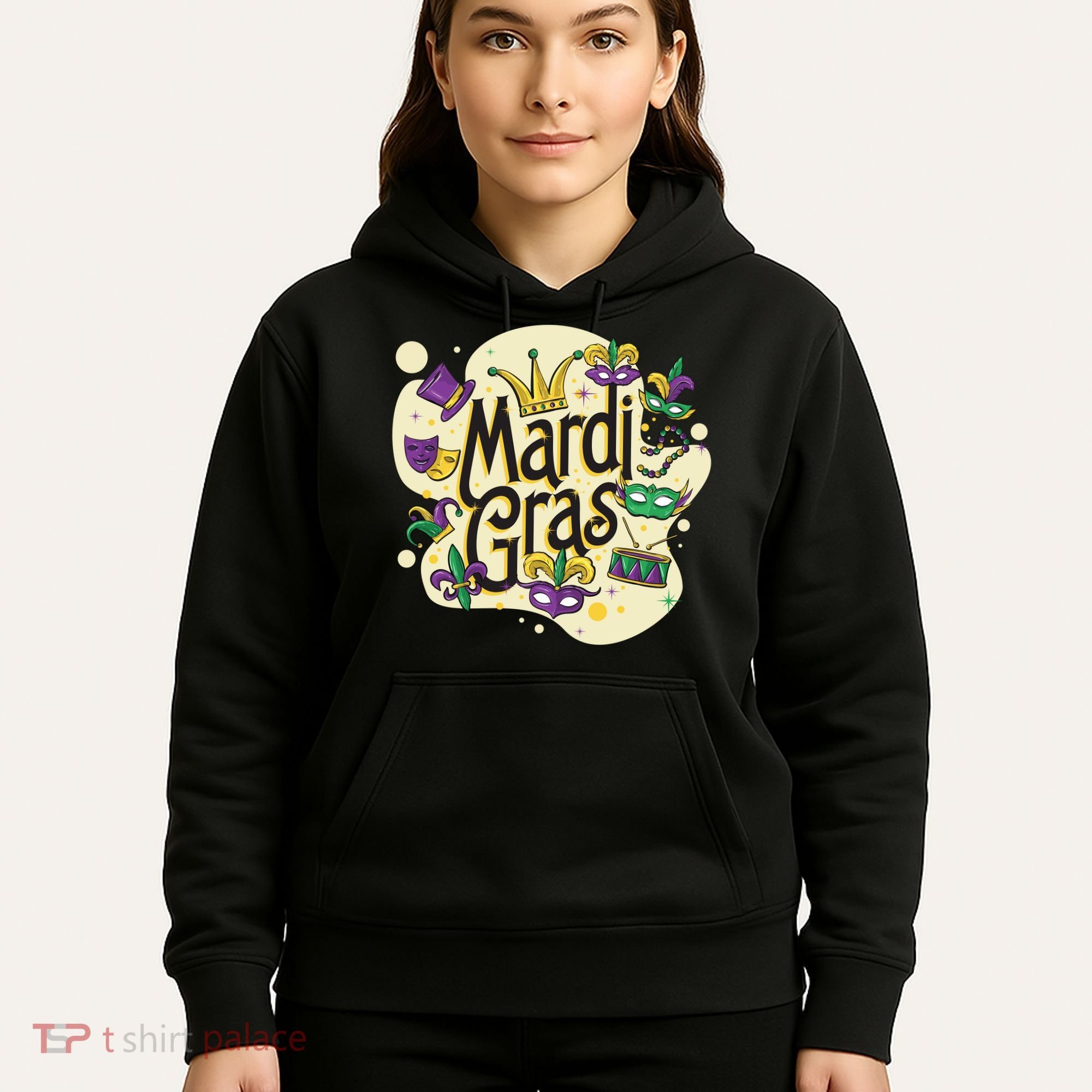 Mardi Gras Flashy Party  Hoodie