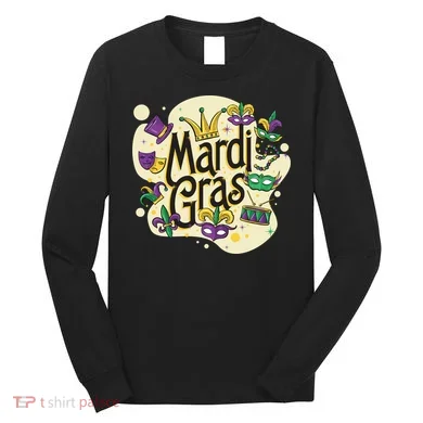 Mardi Gras Flashy Party Long Sleeve Shirt