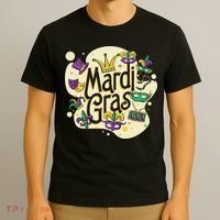 Mardi Gras Flashy Party  T-Shirt thumb 3