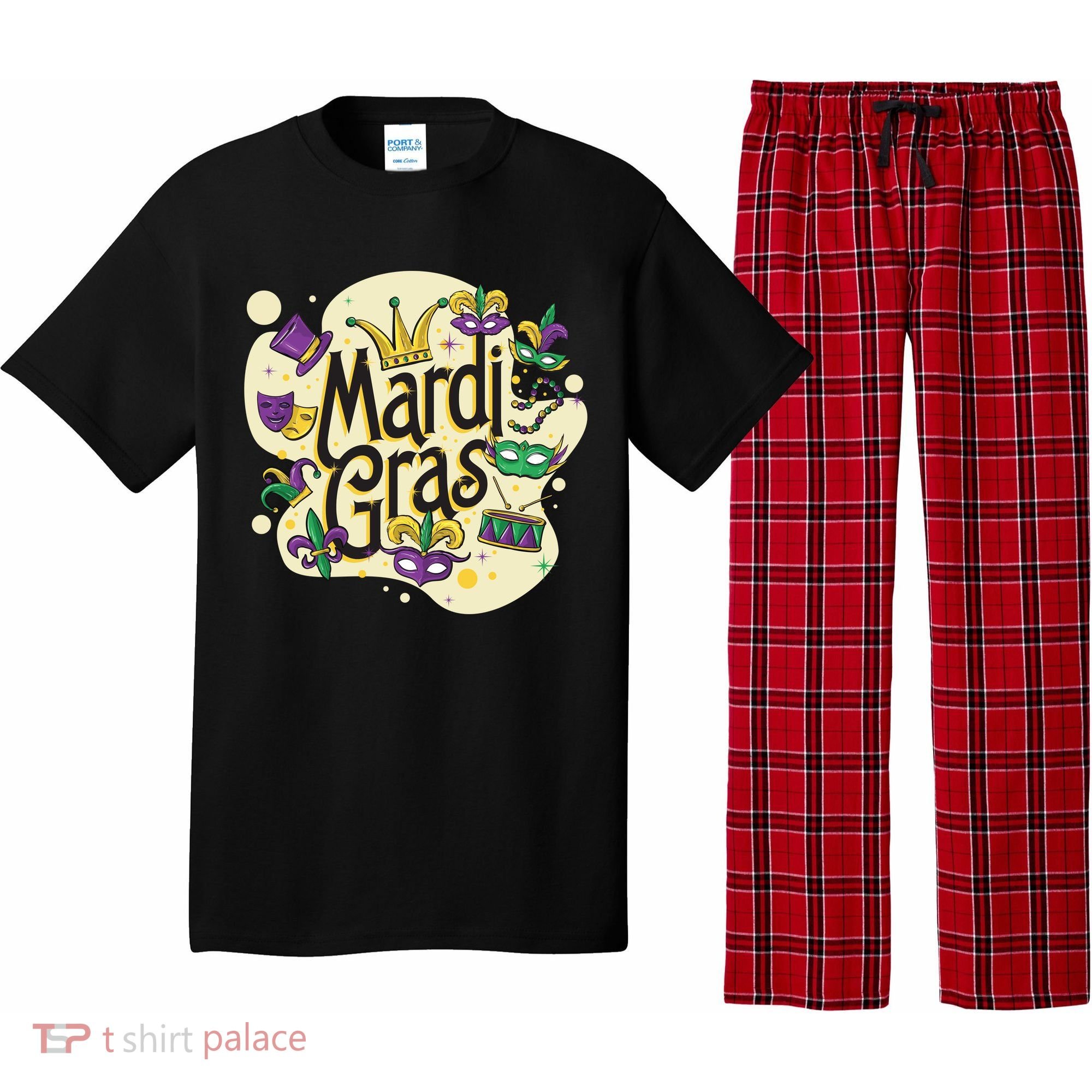 Mardi Gras Flashy Party  Pajama Set