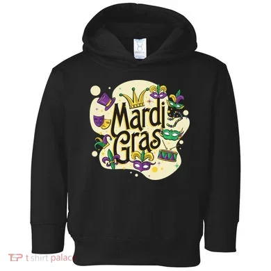 Mardi Gras Flashy Party  Toddler Hoodie