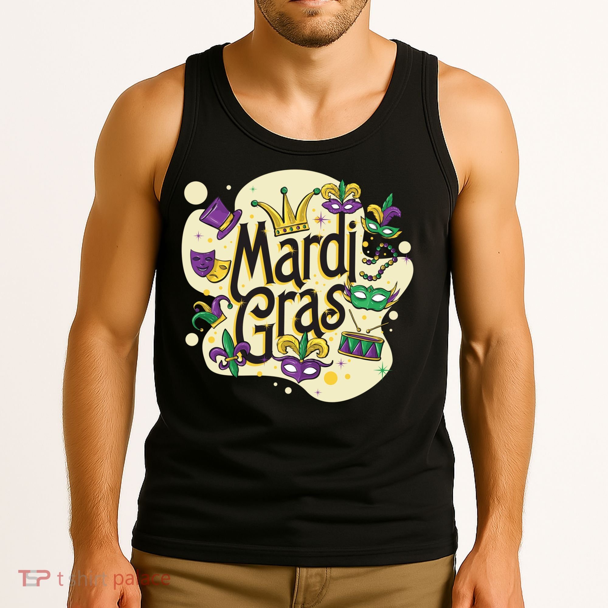 Mardi Gras Flashy Party  Tank Top