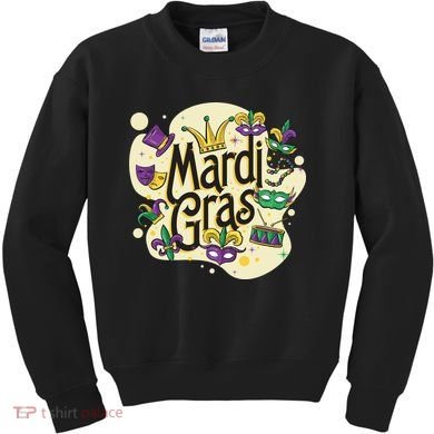 Mardi Gras Flashy Party  Kids Sweatshirt