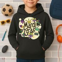 Mardi Gras Flashy Party  Kids Hoodie thumb 2