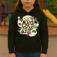 Mardi Gras Flashy Party  Kids Hoodie thumb 3