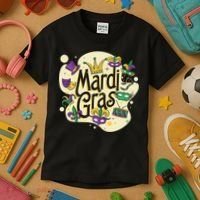 Mardi Gras Flashy Party  Kids T-Shirt thumb 3