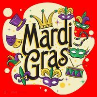 Mardi Gras Flashy Party  Santa Hat thumb 1