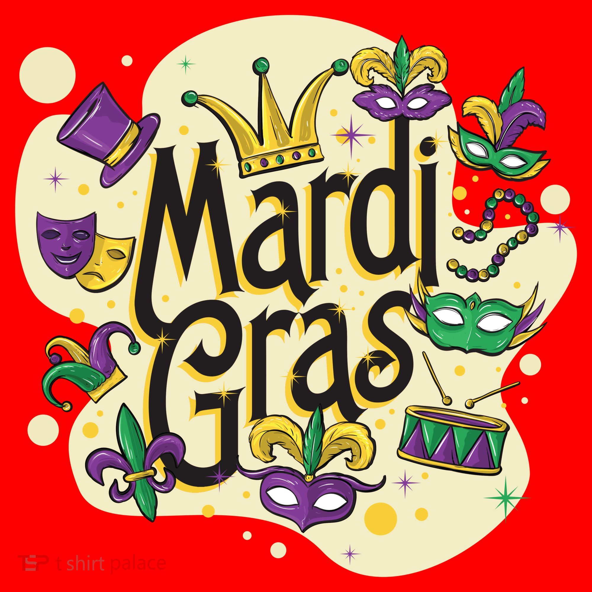 Mardi Gras Flashy Party  Santa Hat