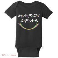 Mardi Gras Friends Meme Baby Bodysuit thumb 0