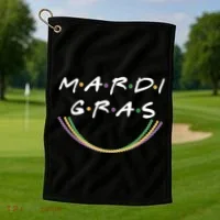 Mardi Gras Friends Meme Golf Towel thumb 1