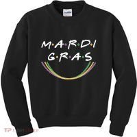 Mardi Gras Friends Meme Kids Sweatshirt thumb 0