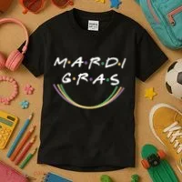 Mardi Gras Friends Meme Kids T-Shirt thumb 3