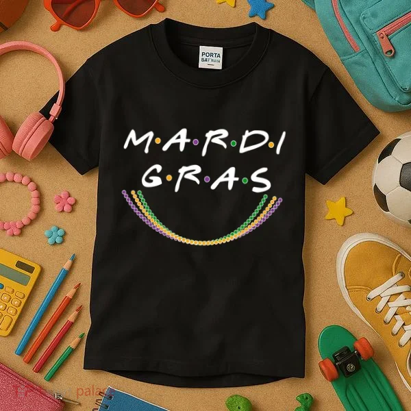 Mardi Gras Friends Meme Kids T-Shirt