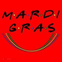 Mardi Gras Friends Meme Santa Hat thumb 1