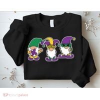 Mardi Gras Gnomes Party Sweatshirt thumb 2