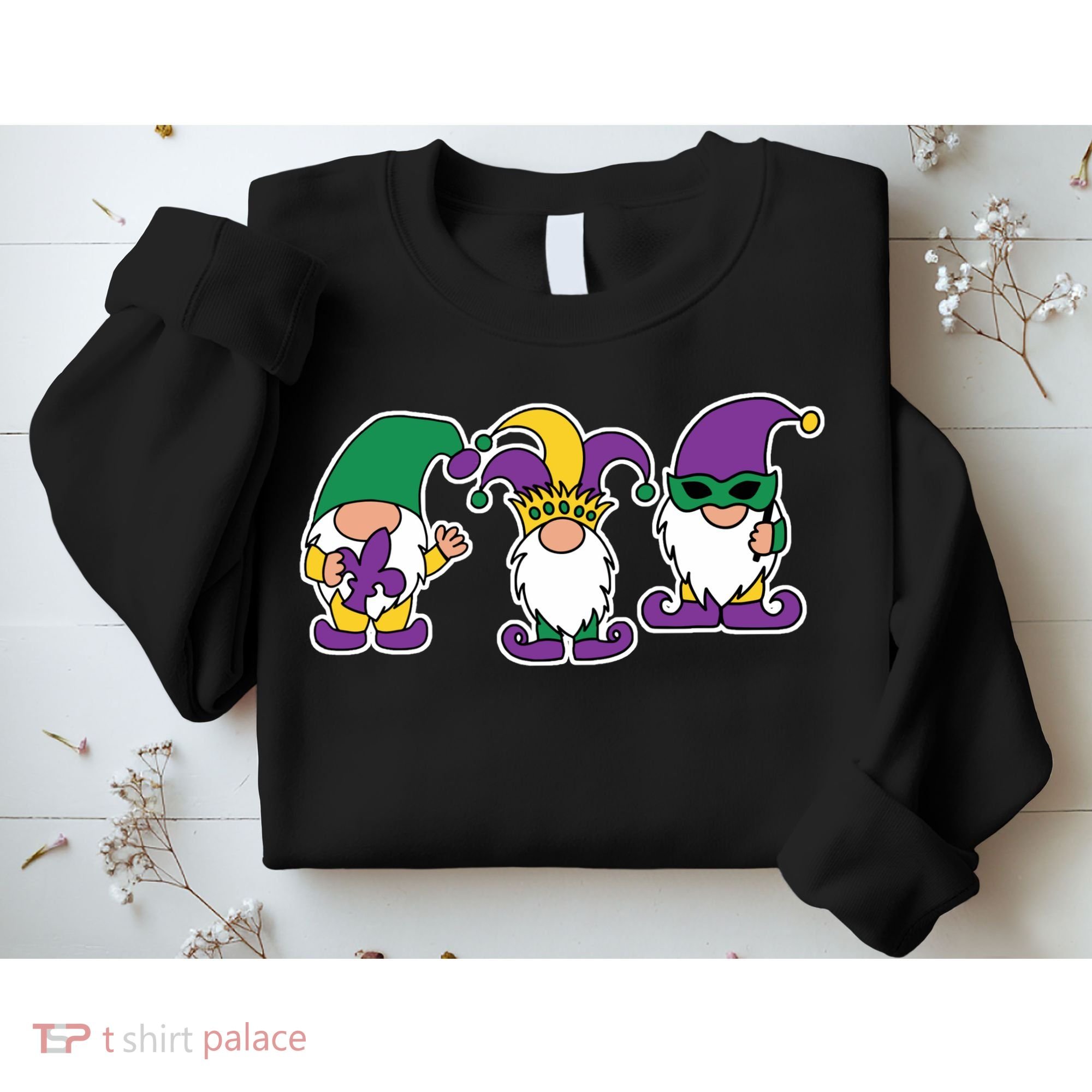 Mardi Gras Gnomes Party Sweatshirt