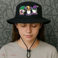 Mardi Gras Gnomes Party Bucket Hat thumb 3