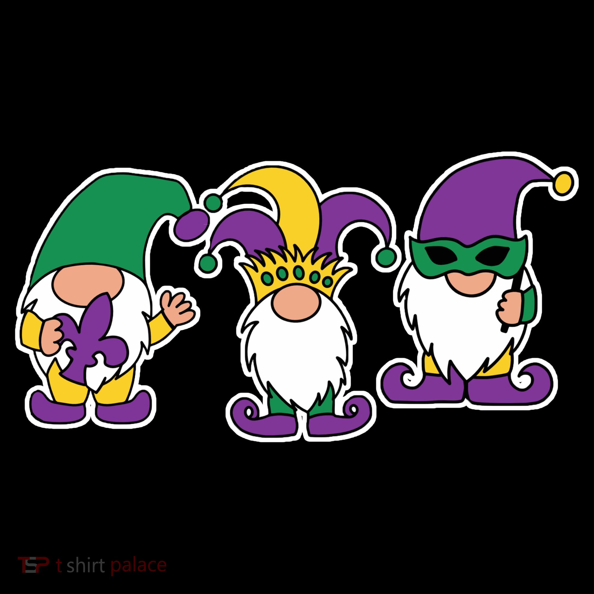 Mardi Gras Gnomes Party Bucket Hat