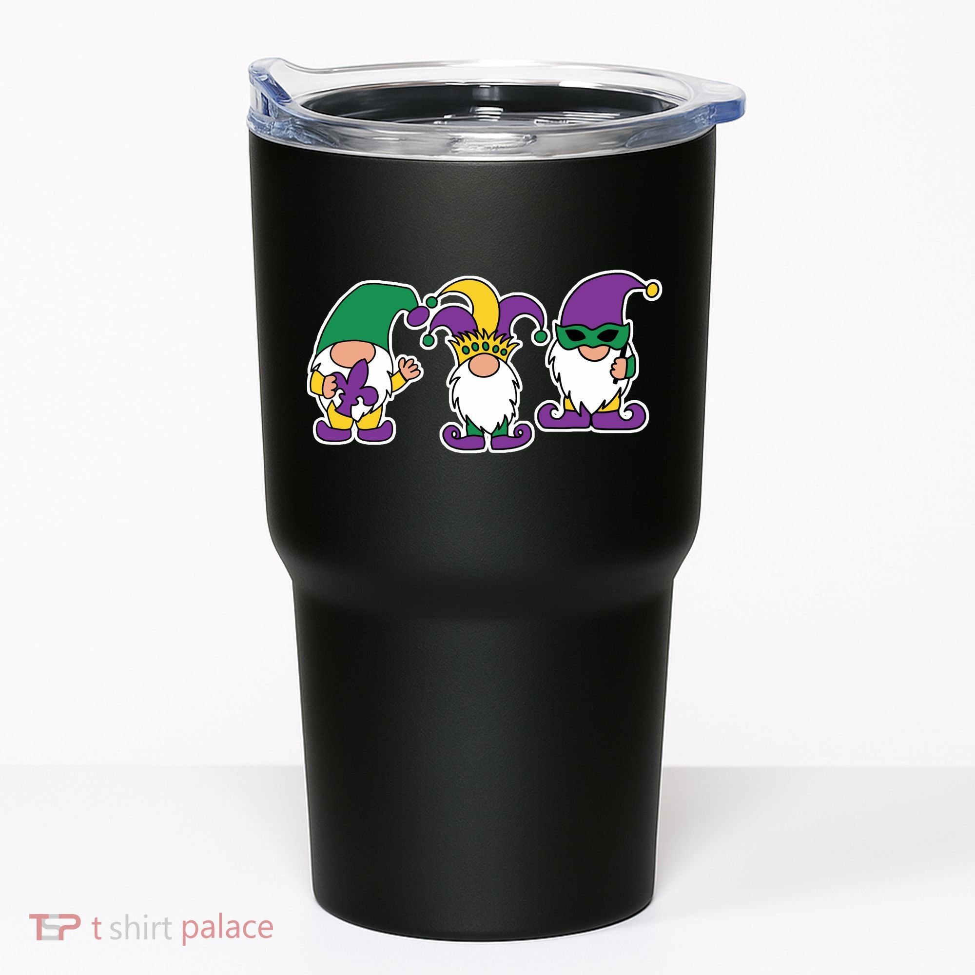 Mardi Gras Gnomes Party Tumbler