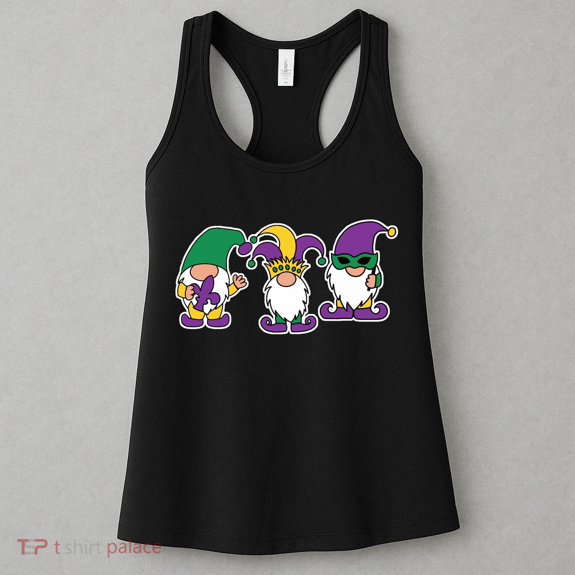 Mardi Gras Gnomes Party Women's Tank Top