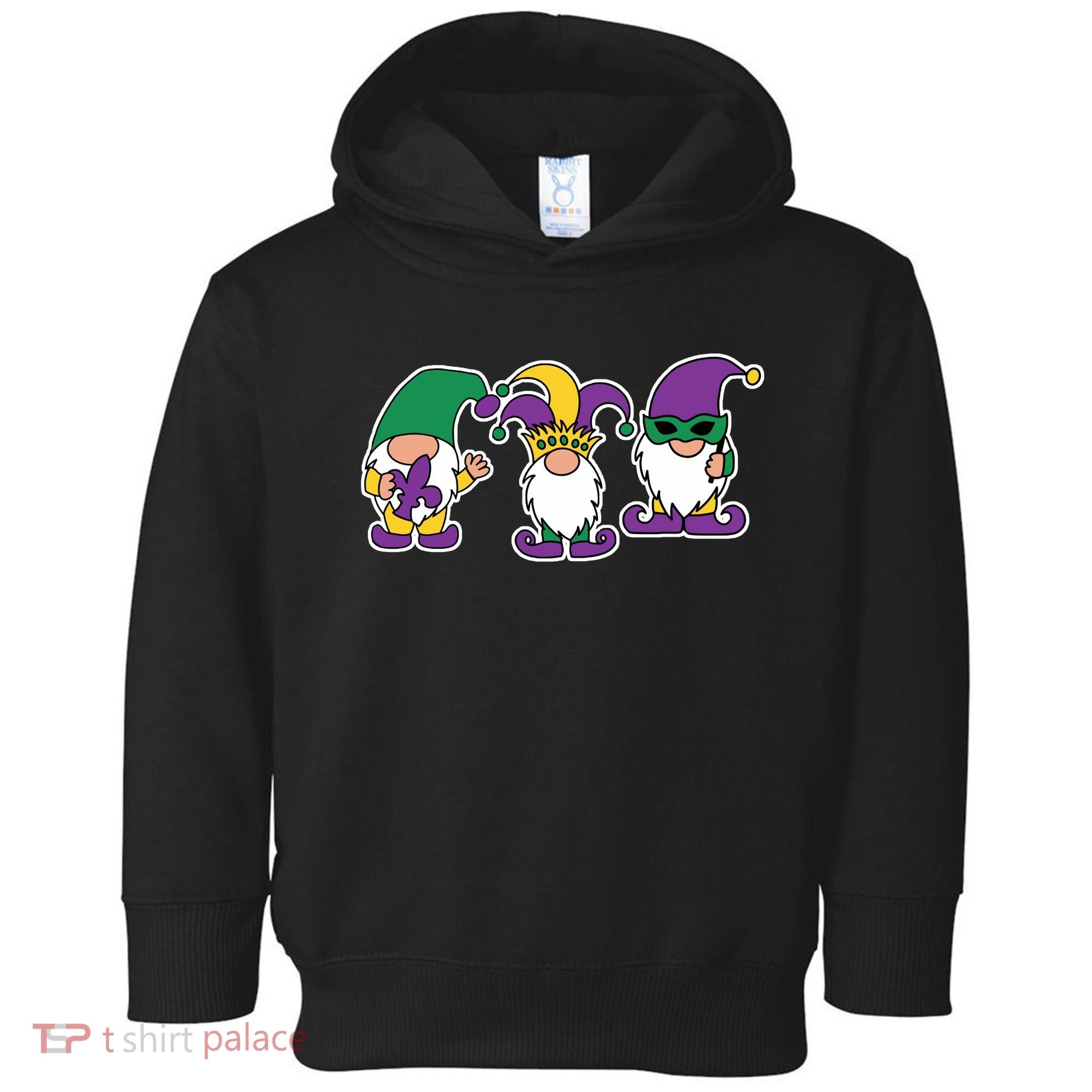 Mardi Gras Gnomes Party Toddler Hoodie