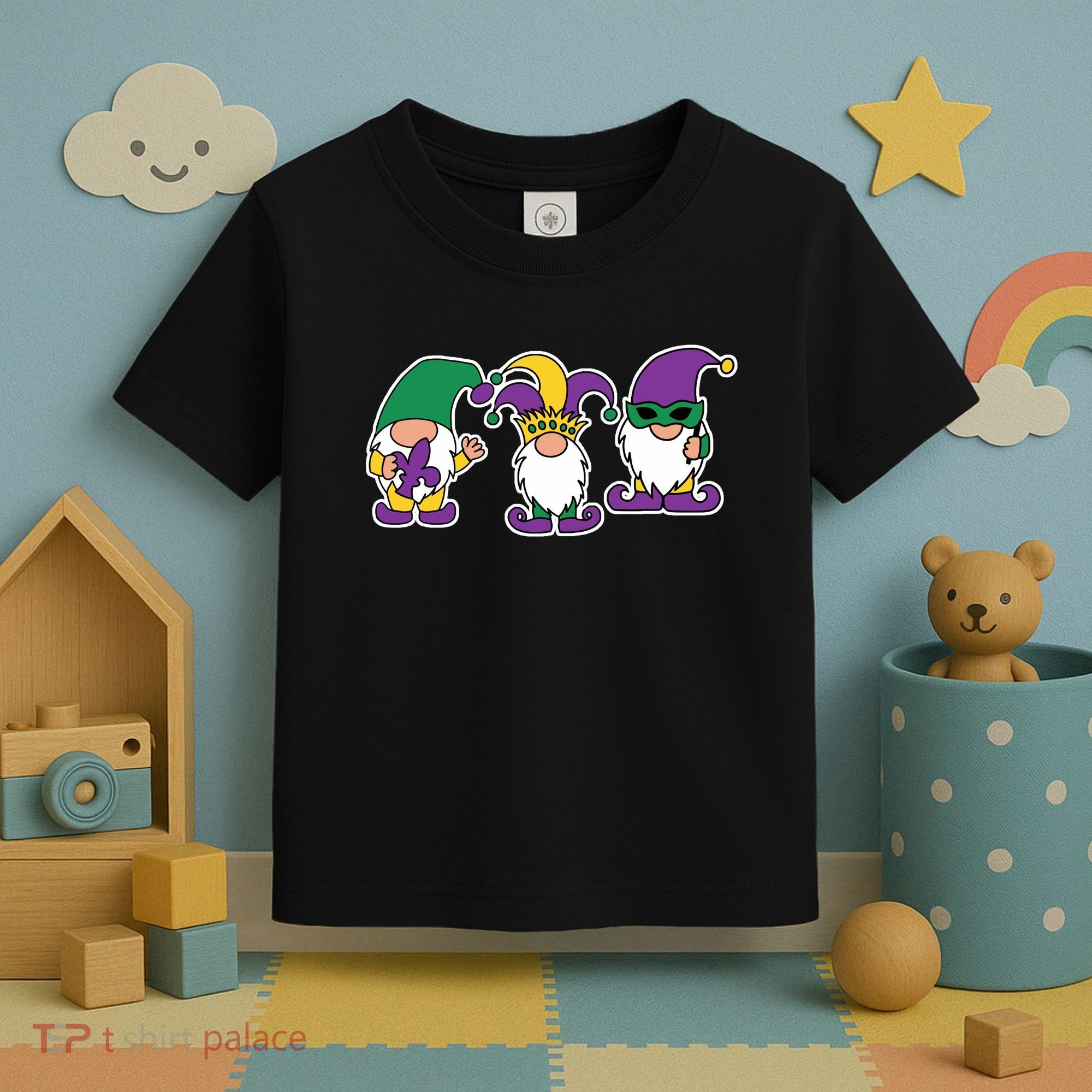 Mardi Gras Gnomes Party Toddler T-Shirt