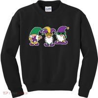 Mardi Gras Gnomes Party Kids Sweatshirt thumb 0