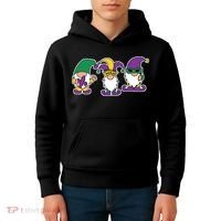 Mardi Gras Gnomes Party Kids Hoodie thumb 4