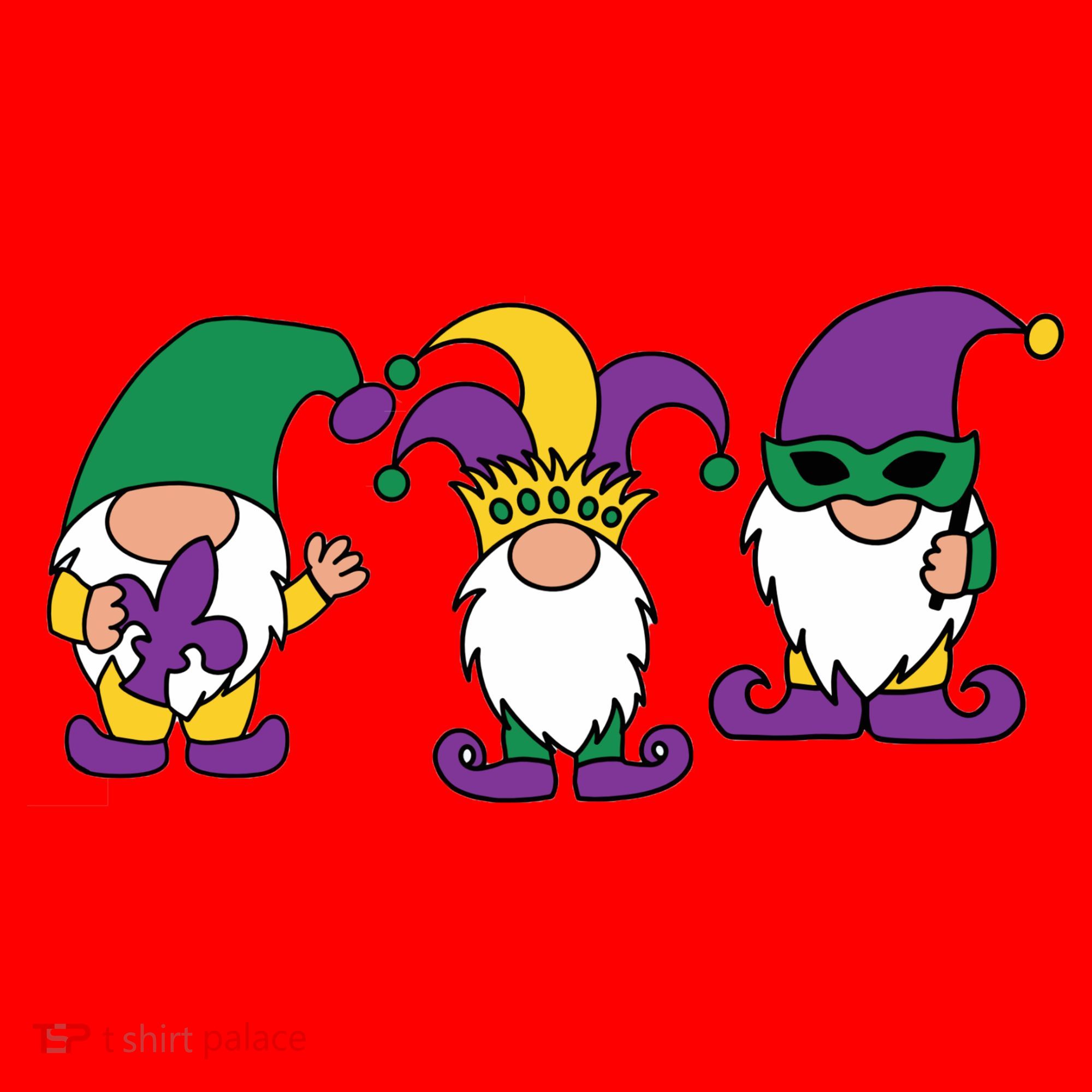 Mardi Gras Gnomes Party Santa Hat