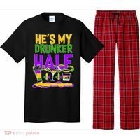 Mardi Gras He's My Drunker Half Pajama Set thumb 0