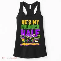 Mardi Gras He's My Drunker Half Women's Tank Top thumb 0