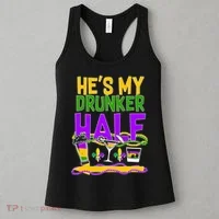 Mardi Gras He's My Drunker Half Women's Tank Top thumb 3