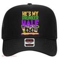 Mardi Gras He's My Drunker Half Hat thumb 0