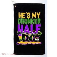 Mardi Gras He's My Drunker Half Golf Towel thumb 0