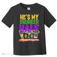 Mardi Gras He's My Drunker Half Toddler T-Shirt thumb 0