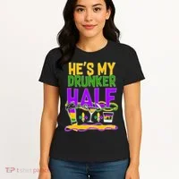 Mardi Gras He's My Drunker Half Women's T-Shirt thumb 4