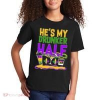 Mardi Gras He's My Drunker Half Kids T-Shirt thumb 2