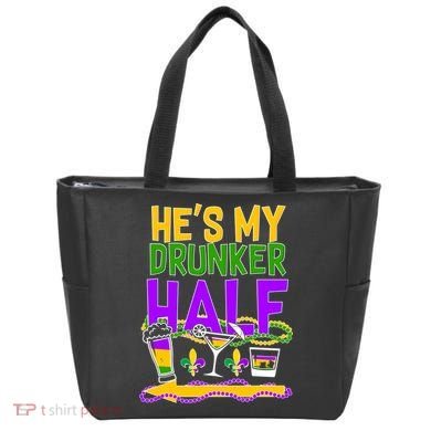Mardi Gras He's My Drunker Half Tote Bag
